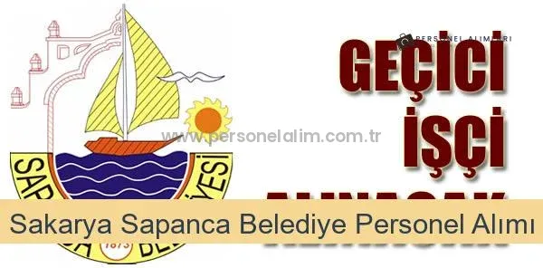Sakarya Sapanca Belediyesi Personel Alımı 2025