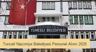Tunceli Nazımiye Belediyesi Personel Alımı 2025